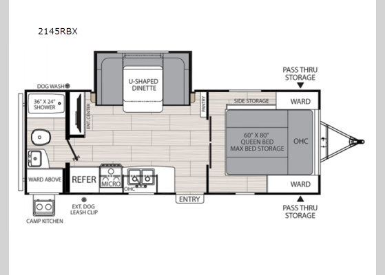 Floorplan - 2025 Northern Spirit XTR 2145RBX Travel Trailer