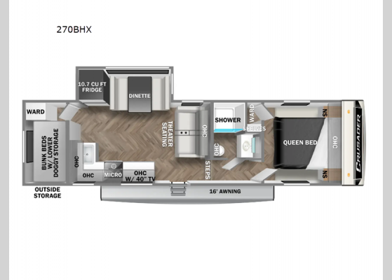 Floorplan - 2025 Crusader 270BHX Fifth Wheel