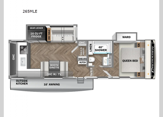 Floorplan - 2025 Crusader 265MLE Fifth Wheel