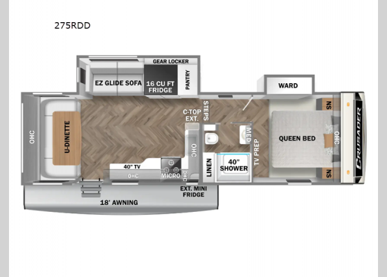 Floorplan - 2025 Crusader 275RDD Fifth Wheel