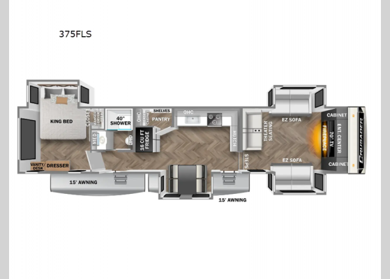 Floorplan - 2025 Crusader 375FLS Fifth Wheel