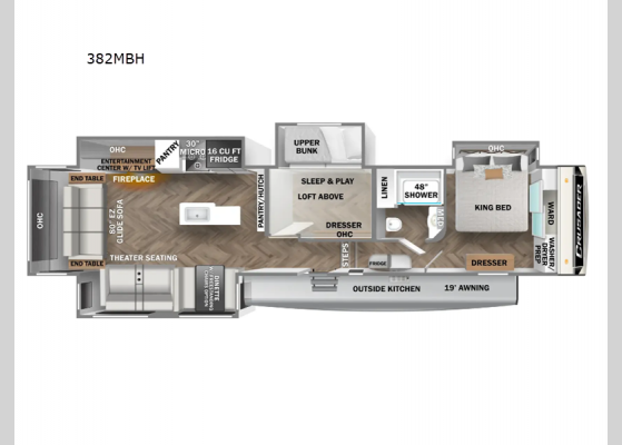 Floorplan - 2025 Crusader 382MBH Fifth Wheel