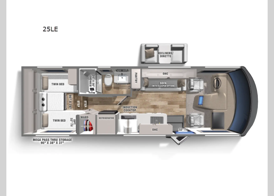 Floorplan - 2026 Euro 25LE Motor Home Class A