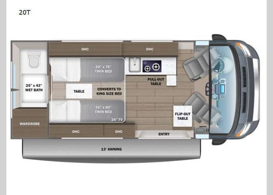 Floorplan - 2024 Ethos 20T Motor Home Class B