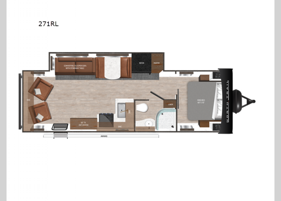 Floorplan - 2025 North Trail 271RL Travel Trailer