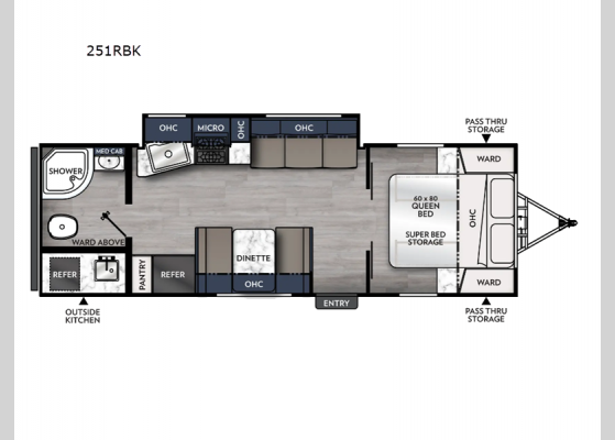 Floorplan - 2025 Apex Ultra-Lite 251RBK Travel Trailer