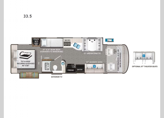 Floorplan - 2024 Palazzo 33.5 Motor Home Class A - Diesel