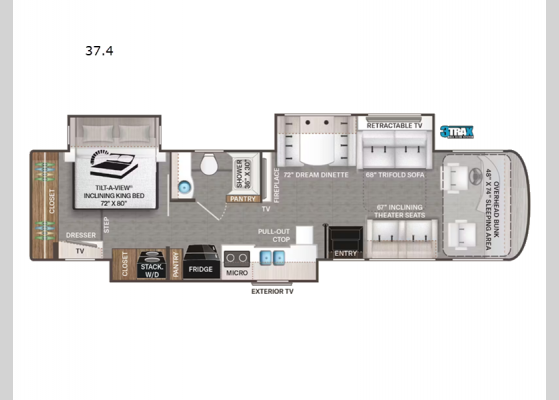 Floorplan - 2024 Palazzo 37.4 Motor Home Class A - Diesel