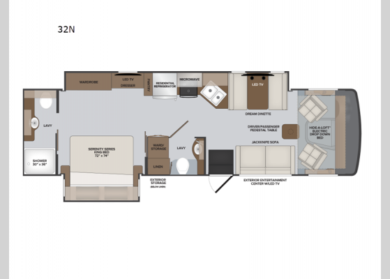 Floorplan - 2024 Admiral 32N Motor Home Class A