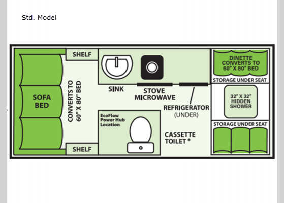 Floorplan - 2025 Amp Std. Model A-Frames