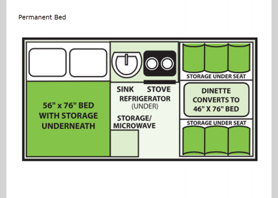 Floorplan - 2025 Classic Permanent Bed A-Frames