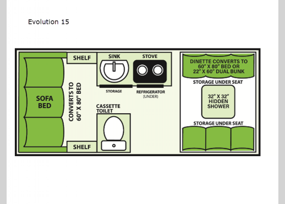 Floorplan - 2025 Evolution Evolution 15 A-Frames