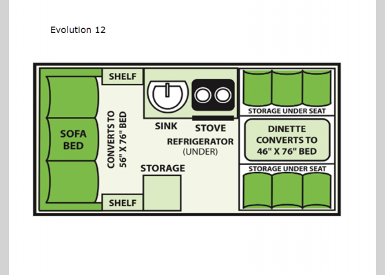 Floorplan - 2025 Evolution Evolution 12 A-Frames