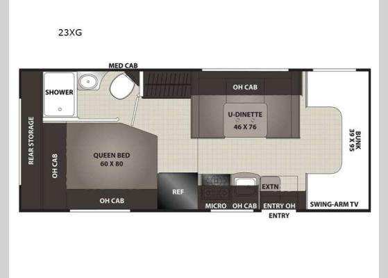 Floorplan - 2023 Cross Trail XL 23XG Chevy 3500 Motor Home Class C