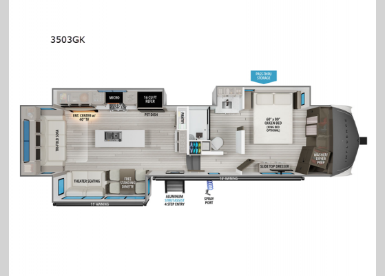 Floorplan - 2025 Influence 3503GK Fifth Wheel