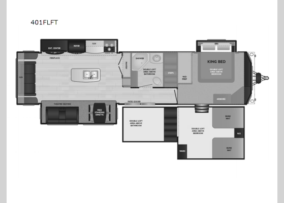 Floorplan - 2024 Residence 401FLFT Destination Trailer