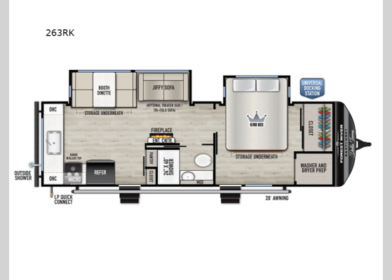 Floorplan - 2026 Della Terra 263RK Travel Trailer