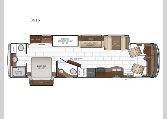 Floorplan - 2024 Bay Star 3616 Motor Home Class A