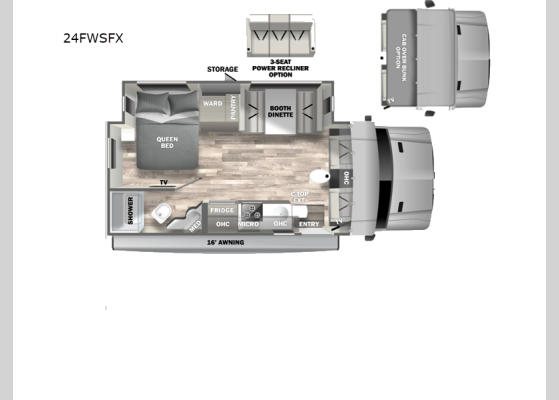 Floorplan - 2024 isata 3 24FWSFX Motor Home Class C - Diesel