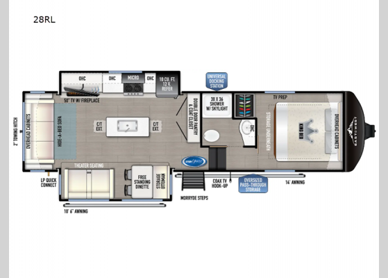 Floorplan - 2025 Tandara 28RL Fifth Wheel