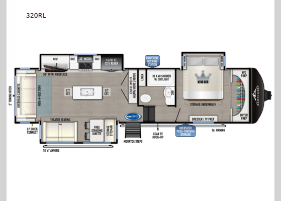 Floorplan - 2025 Tandara 320RL Fifth Wheel