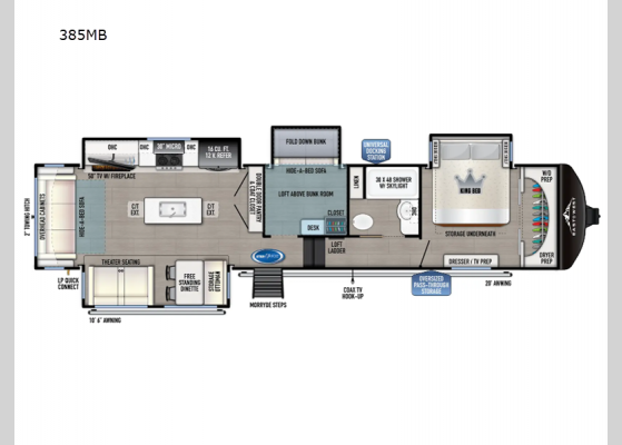 Floorplan - 2025 Tandara 385MB Fifth Wheel