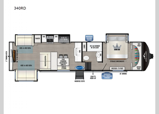 Floorplan - 2025 Tandara 340RD Fifth Wheel