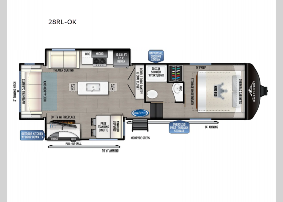 Floorplan - 2025 Tandara 28RL-OK Fifth Wheel