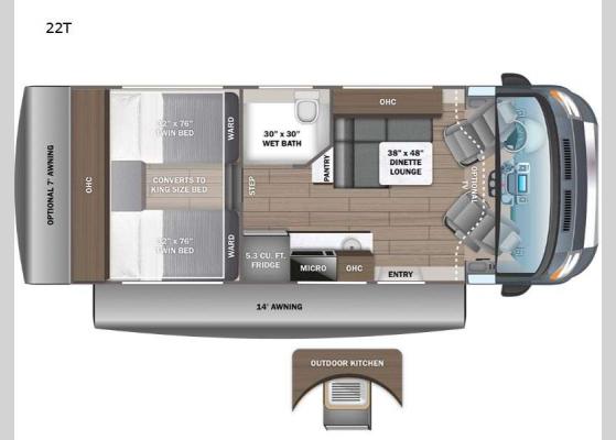 Floorplan - 2025 Condor 22T Motor Home Class C