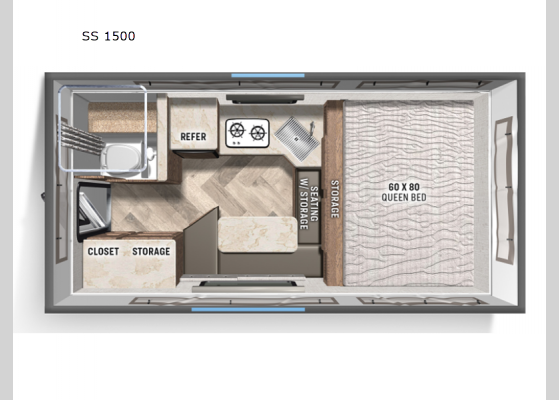 Floorplan - 2023 Backpack Edition SS 1500 Truck Camper