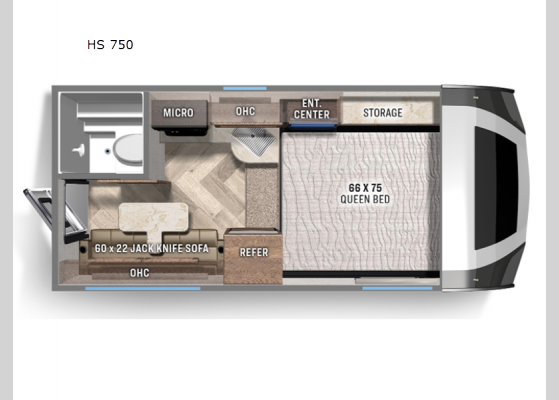 Floorplan - 2023 Backpack Edition HS 750 Truck Camper