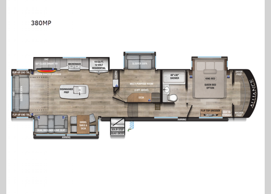 Floorplan - 2025 Paradigm 380MP Fifth Wheel