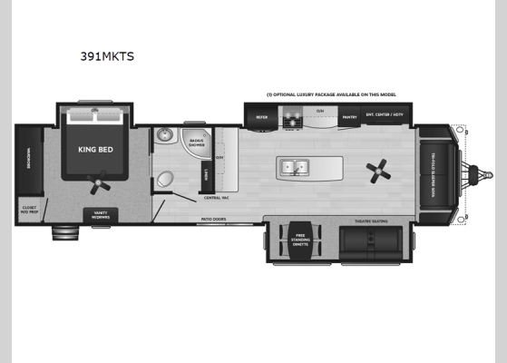 Floorplan - 2025 Retreat 391MKTS Destination Trailer