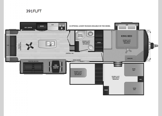 Floorplan - 2025 Retreat 391FLFT Destination Trailer