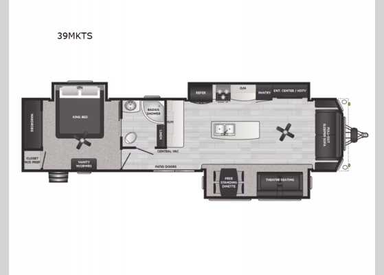 Floorplan - 2025 Retreat 39MKTS Destination Trailer