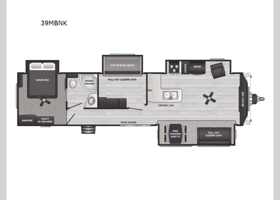 Floorplan - 2025 Retreat 39MBNK Destination Trailer