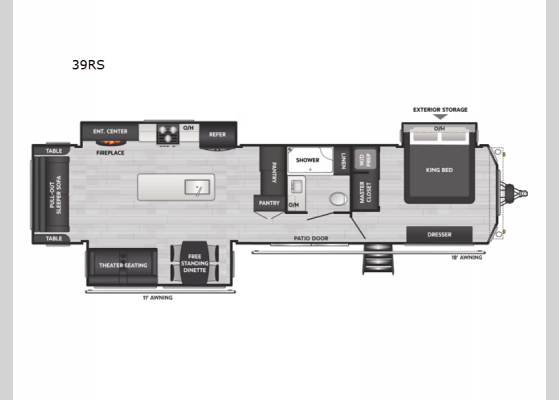 Floorplan - 2025 Retreat 39RS Destination Trailer