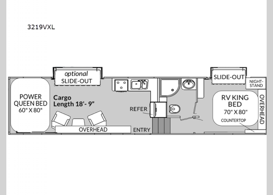 Floorplan - 2025 Vortex 3219VXL Toy Hauler Fifth Wheel