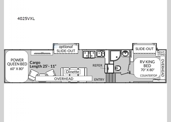 Floorplan - 2025 Vortex 4025VXL Toy Hauler Fifth Wheel