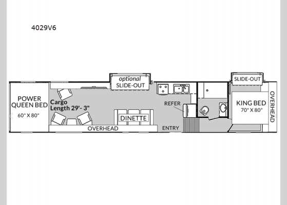 Floorplan - 2025 Vortex 4029V6 Toy Hauler Fifth Wheel