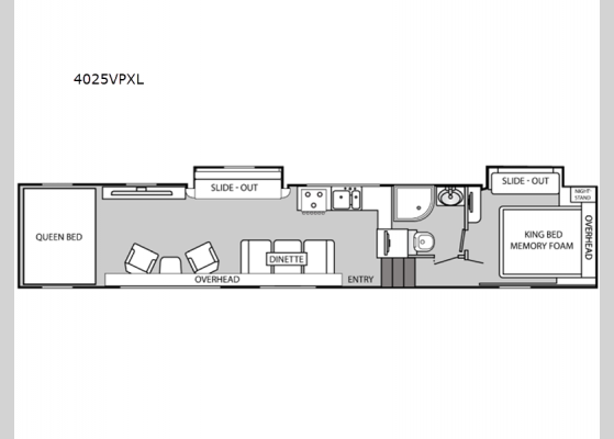 Floorplan - 2025 Vortex 4025VPXL Toy Hauler Fifth Wheel