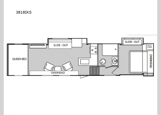 Floorplan - 2025 Vortex 3818IKS Toy Hauler Fifth Wheel