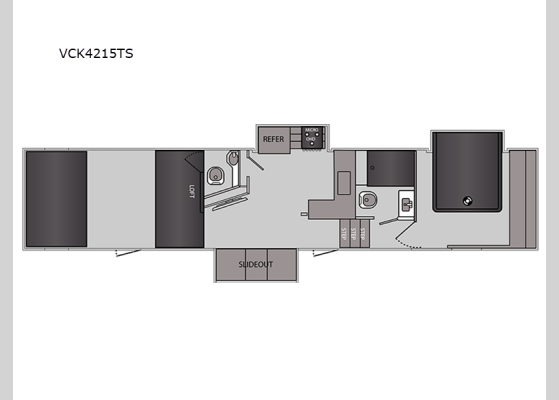 Floorplan - 2025 Vortex VCK4215TS Toy Hauler Fifth Wheel