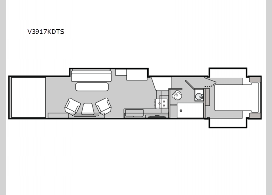 Floorplan - 2025 Vortex V3917KDTS Toy Hauler Fifth Wheel