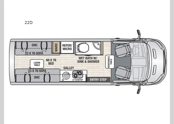 Floorplan - 2024 Beyond 22D AWD Motor Home Class B