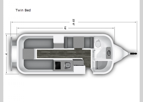 Floorplan - 2025 Legacy Elite ll Twin Bed Travel Trailer