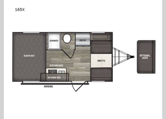 Floorplan - 2024 Xplorer 165X Travel Trailer