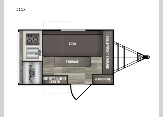 Floorplan - 2024 Xplorer 511X Travel Trailer