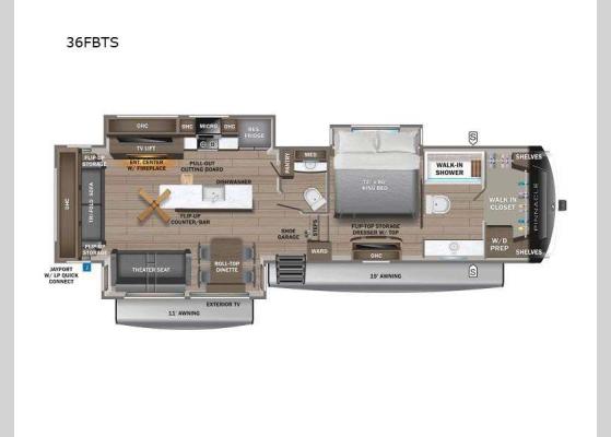 Floorplan - 2025 Pinnacle 36FBTS Fifth Wheel