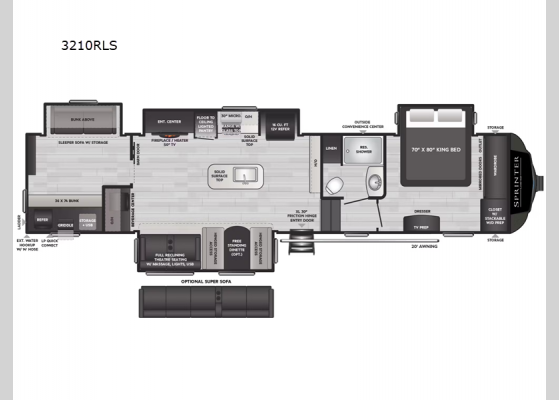 Floorplan - 2025 Sprinter 3210RLS Fifth Wheel